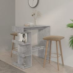 Petromila vidaXL Barový stôl+regál betónovo sivý 100x50x101,5cm kompozitné drevo