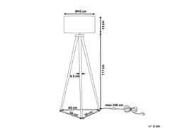 Beliani Stojaca lampa biela NITRA