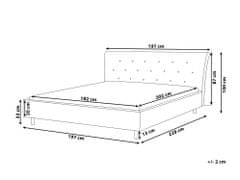 Beliani Čalúnená posteľ 180x200cm sivá SAVERNE