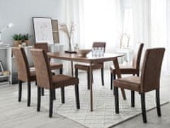 Beliani Hnedá vintage kožená jedálenská stolička BROADWAY