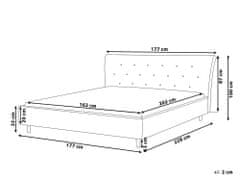 Beliani Čalúnená posteľ 160x200cm sivá SAVERNE