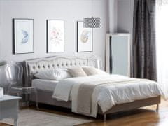 Beliani Čalúnená posteľ super king size 180x200cm sivá METZ