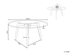 Beliani Sklenený konferenčný stolík MINNESOTA