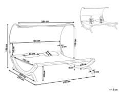 Beliani Drevené záhradné ležadlo pre 2 osoby TERAMO