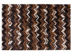 Beliani Kožený koberec 160 x 230 cm hnedý BALAT