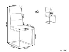 Beliani Sada 2 jedálenských stoličiek z umelej kože béžová ROCKFORD
