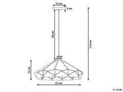 Beliani Kovová závesná lampa biela NEVOLA