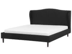 Beliani Čalúnená posteľ 180 x 200 cm čierna COLMAR