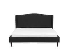 Beliani Čalúnená posteľ 180 x 200 cm čierna COLMAR