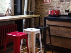 Beliani Sada 2 barových stoličiek 76 cm červená CABRILLO