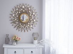 Beliani Nástenné zrkadlo 70 cm zlaté BLOIS