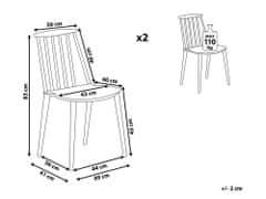Beliani Sada 2 jedálenských stoličiek biela VENTNOR