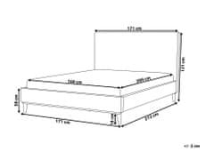 Beliani Čalúnená posteľ sivá 160x200 cm BAYONNE