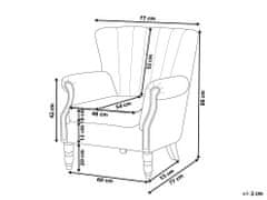 Beliani Čalúnené kreslo sivý zamat SVEDALA
