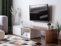 Beliani TV skrinka biela a tmavé drevo YONKERS