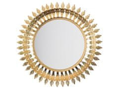 Beliani Nástenné zrkadlo 60 cm zlaté VOREY