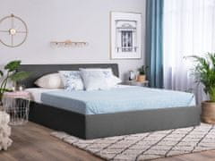 Beliani Sivá posteľ s úložným priestorom 180x200 cm ORBEY