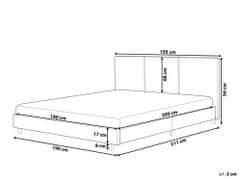 Beliani Čalúnená vodná posteľ 180 x 200 cm sivá ALBI