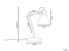 Beliani Stolná lampa strieborná MONSAN