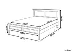 Beliani Drevená posteľ 160 x 200 cm tmavomodrá OLIVET
