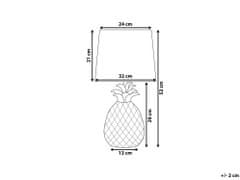 Beliani Stolná lampa strieborná PINEAPPLE