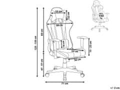 Beliani Herná stolička v čierno-bielej s reguláciou výšky GAMER