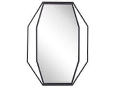 Beliani Osemhranné nástenné zrkadlo 60 x 80 cm grafitovosivé NIRE