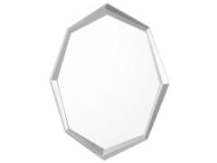 Beliani Nástenné zrkadlo v striebornom ráme 91 x 66 cm OENO