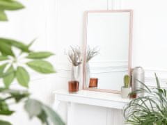 Beliani Nástenné zrkadlo 60 x 90 cm ružové MORLAIX