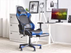Beliani Kancelárska čierno-modrá stolička s nastaviteľnou výškou VICTORY