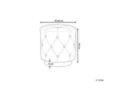 Beliani Zamatový puf 40 cm sivý CARROLLTON