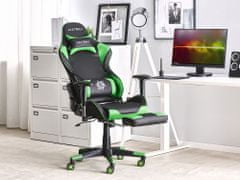 Beliani Kancelárska čierno-zelená stolička s nastaviteľnou výškou VICTORY