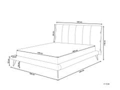 Beliani Biela posteľ z umelej kože 160 x 200 cm BETIN