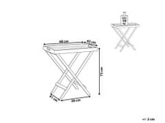 Beliani Záhradný stolík z tmavého akáciového dreva TOSCANA
