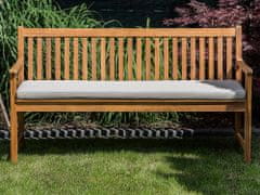 Beliani Záhradná lavica 160 cm s béžovým vankúšom VIVARA