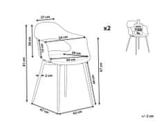 Beliani Sada 2 jedálenských stoličiek biela UTICA