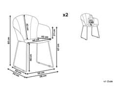 Beliani Sada 2 jedálenských stoličiek biela SYLVA