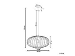 Beliani Závesná lampa bambus svetlé drevo HAVEL