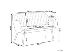 Beliani 2 miestna zamatová pohovka čierna TABY