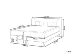 Beliani Zamatová posteľ 180 x 200 cm sivá MARQUISE