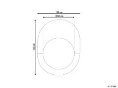 Beliani Oválne nástenné zrkadlo 65 x 50 cm mramorový efekt RETY
