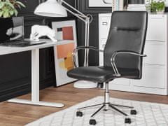 Beliani Kancelárska stolička z umelej kože čierna OSCAR