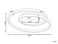 Beliani Stropné kovové LED svietidlo čierne NARYN