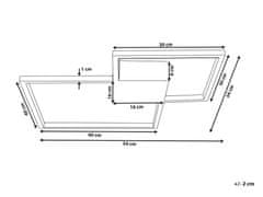 Beliani Stropné kovové LED svietidlo čierne OKSU