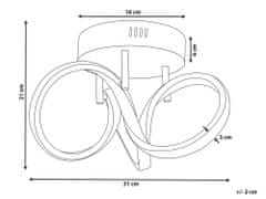 Beliani Stropné kovové LED svietidlo biele MONGO
