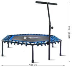 Aga FITNESS Trampolína 130 cm Modrá + držadlo