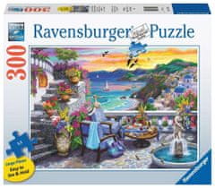 Ravensburger Puzzle Západ slnka nad Santorini XXL 300 dielikov