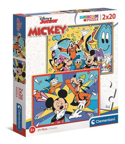 Clementoni Puzzle Mickey sa baví s kamarátmi 2x20 dielikov