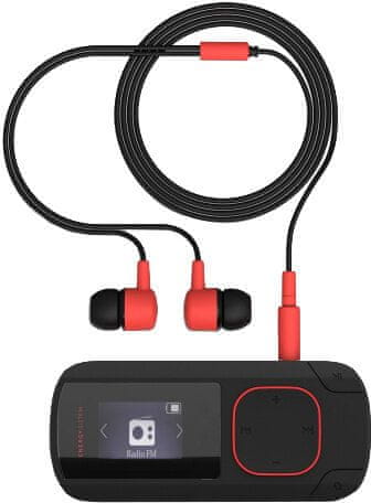 Energy Sistem Clip Bluetooth, 8GB, čierna/červená