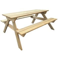 Petromila vidaXL Piknikový stôl 150x135x71,5 cm, drevo